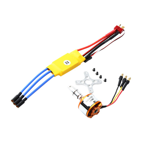 A2212 1000KV Brushless Motor with 30A ESC Combo for RC Airplane