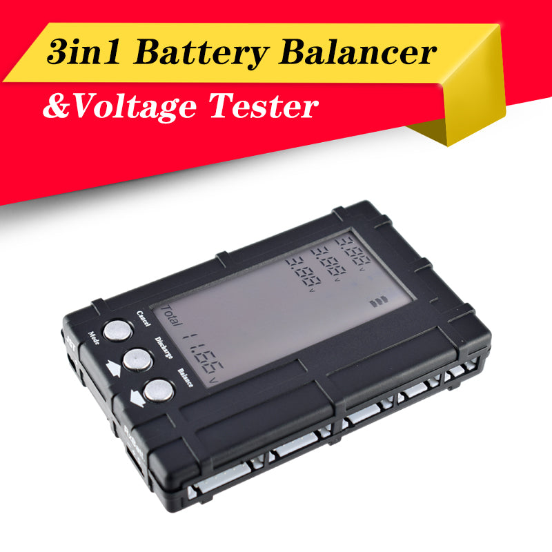 3-in-1 LiPo Battery Voltage Checker / Balancer / Tester
