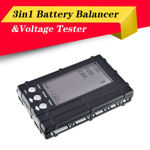 3-in-1 LiPo Battery Voltage Checker / Balancer / Tester