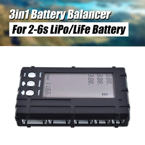 3-in-1 LiPo Battery Voltage Checker / Balancer / Tester