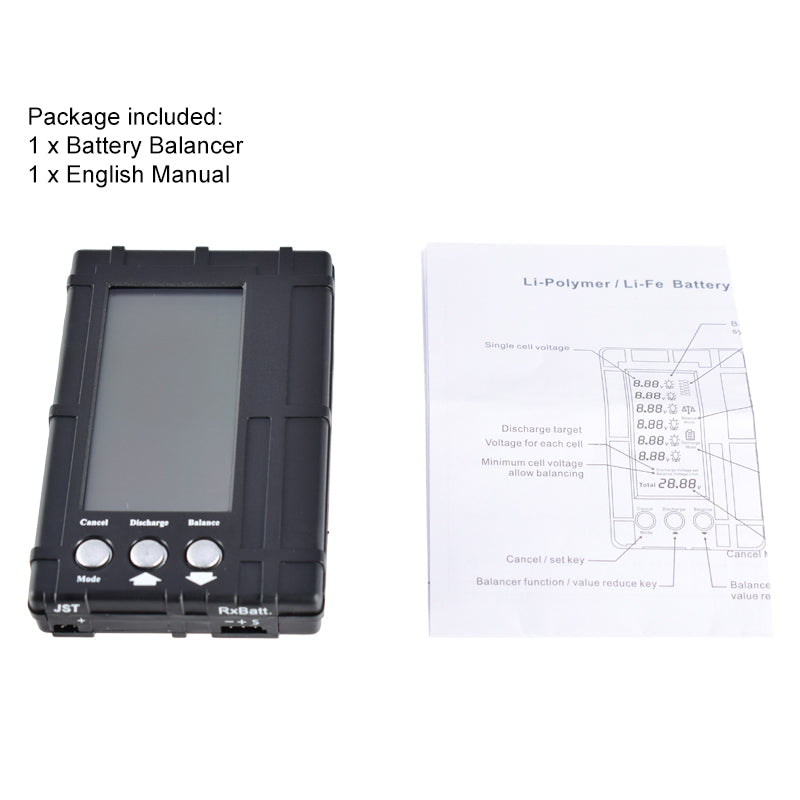 3-in-1 LiPo Battery Voltage Checker / Balancer / Tester