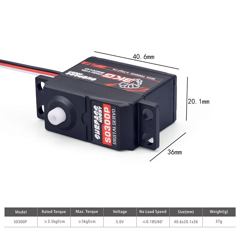 SURPASS Hobby S0300P Digital Servo - 3KG Plastic Gear, 2BB