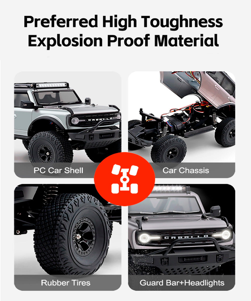 Wltoys 184023 RC Car 9km/h Four-wheel Drive 1/18 Off-Road Car CCS Cruise Control Rubber Tires Remote Control Climbing