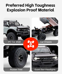 Wltoys 184023 RC Car 9km/h Four-wheel Drive 1/18 Off-Road Car CCS Cruise Control Rubber Tires Remote Control Climbing