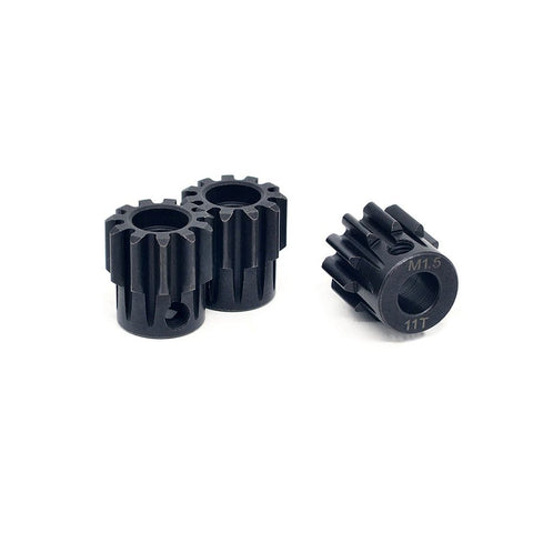SURPASS HOBBY M1.5 Steel Pinion Gear /A1 Chrome Black HRC42-38 11T 3PCS