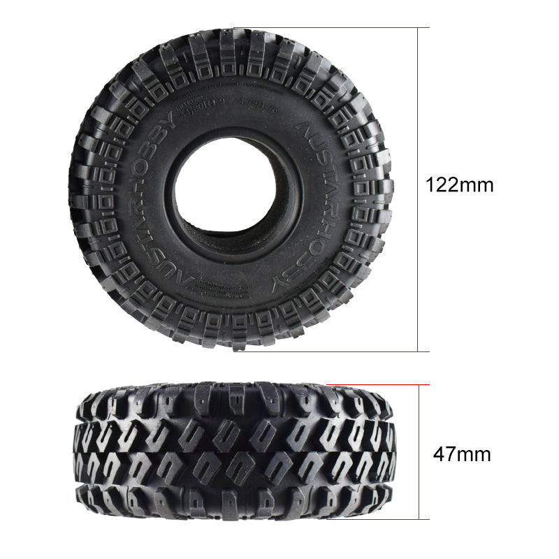 1.9" Tires Aluminum SCX10/TRX4 1.9mm for 1/10 SCX10 TRX4 D90