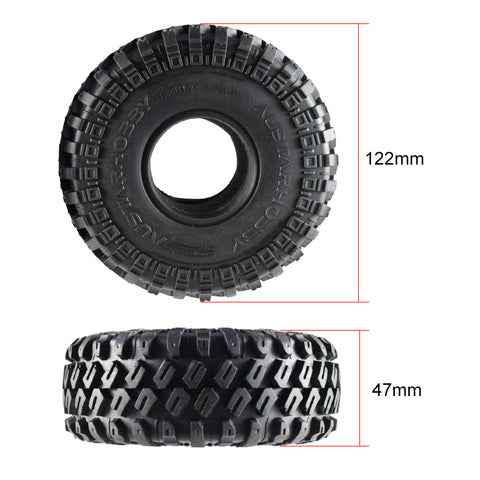 1.9" Tires Aluminum SCX10/TRX4 1.9mm for 1/10 SCX10 TRX4 D90
