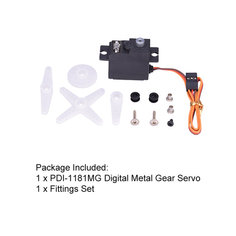 JX PDI-1181MG 18g Digital Servo - 3.5KG Metal Gear, Core Motor