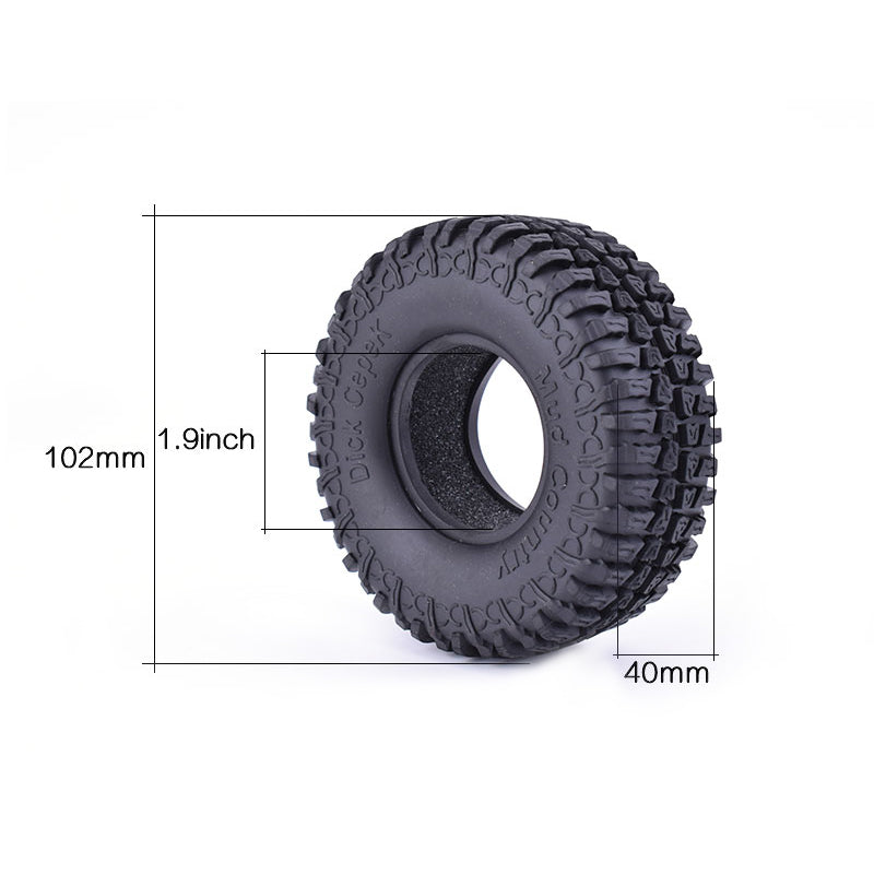 1.9" Tires Aluminum SCX10/TRX4 1.9mm for 1/10 SCX10 TRX4 D90
