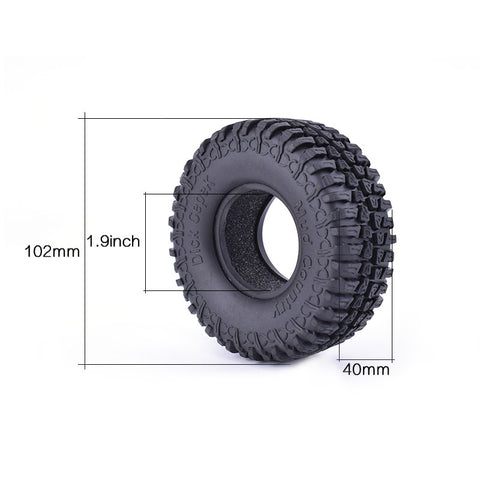 1.9" Tires Aluminum SCX10/TRX4 1.9mm for 1/10 SCX10 TRX4 D90