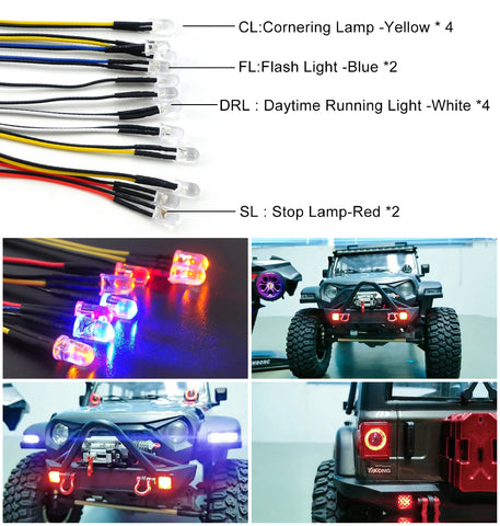 DUMBORC RC Car LED Light Kit (Standard)