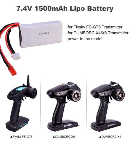 FS-GT5 Transmitter Li Battery 8C 7.4v 1500mah