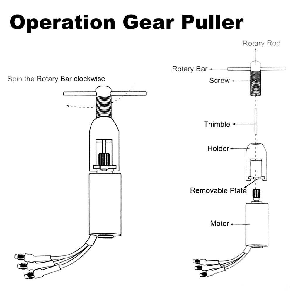 RC Motor Pinion Gear Puller Professional Tool Universal Motor Pinion