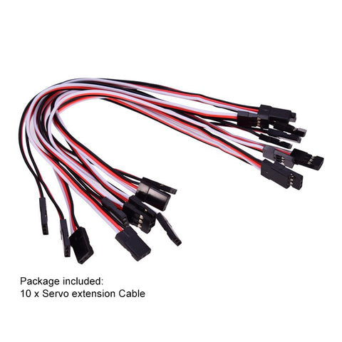 200mm RC Wire 30 futaba 3 JR Male/Male White/Red/Black 10