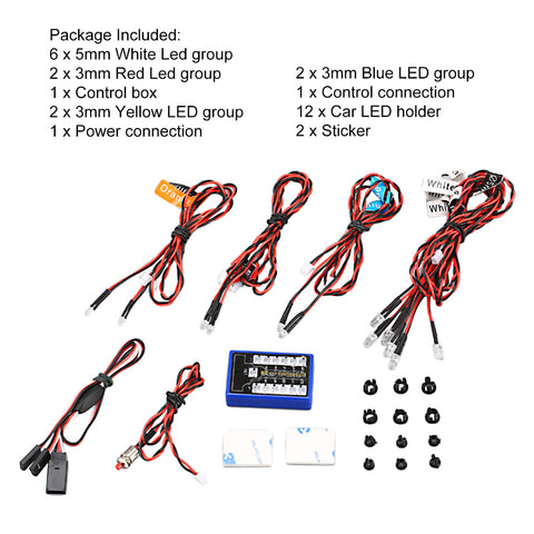 RC Car Light Scale LED 12LED 1:10 Kit