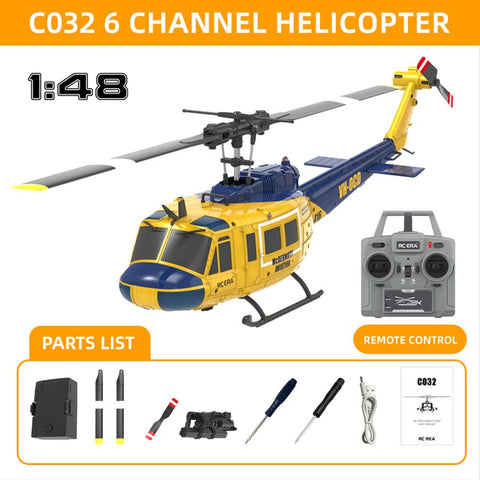 C032 1/48 3D 6CH Flybarless Helicopter UH-1