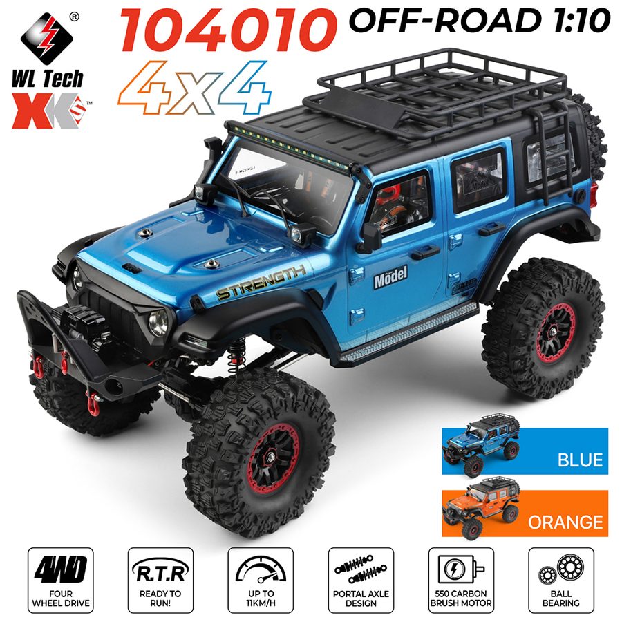 Car Wltoys 104010 1/10 Brushed 4WD Rock Crawler