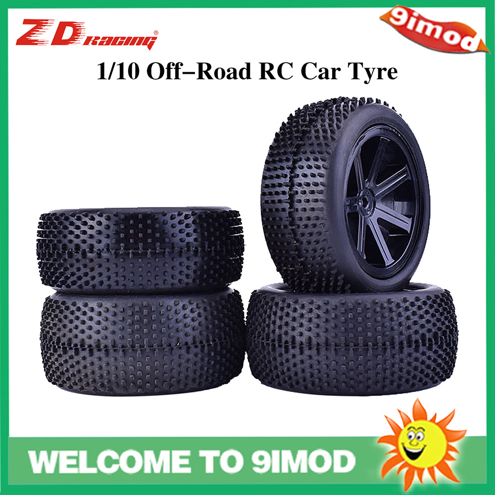 1/10 Off-Road RC Buggy Wheels & Tires (2 Pairs)