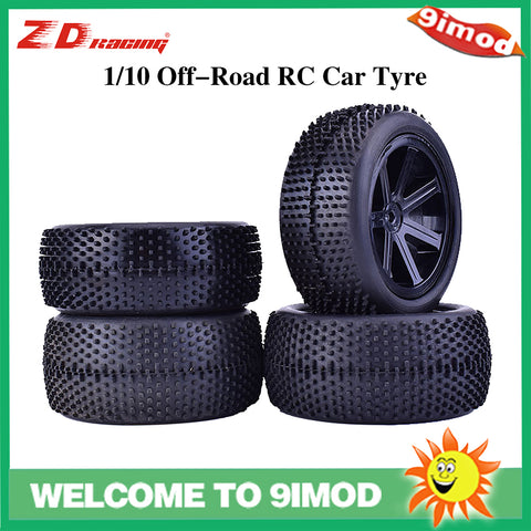 1/10 Off-Road RC Buggy Wheels & Tires (2 Pairs)