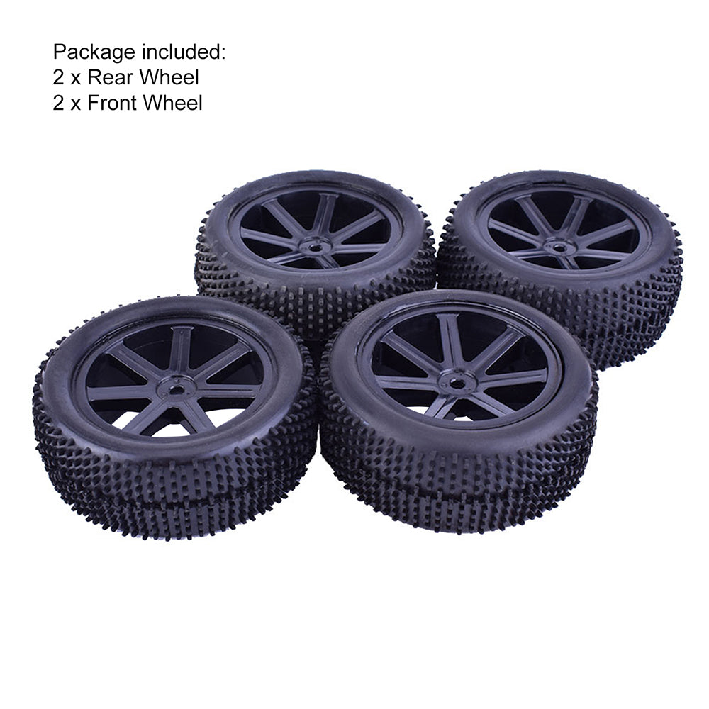 1/10 Off-Road RC Buggy Wheels & Tires (2 Pairs)