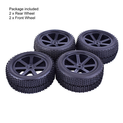 1/10 Off-Road RC Buggy Wheels & Tires (2 Pairs)