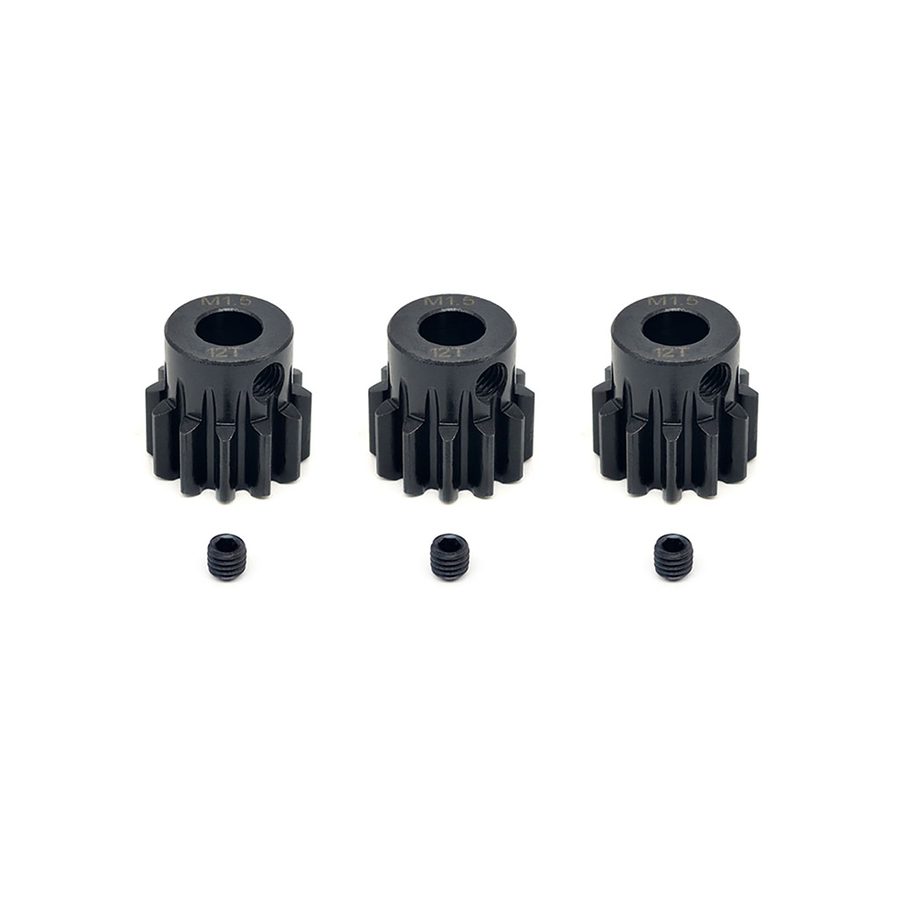 SURPASS HOBBY M1.5 Steel Pinion Gear /A1 Chrome Black HRC42-38 11T 3PCS