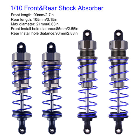 ZD Racing 1/10 Metal Shock Absorbers for Truck & Buggy (4 PCS)