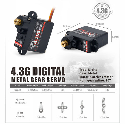 Digital Servo - Surpass Hobby S0004M 4.3g Metal gear digital ...