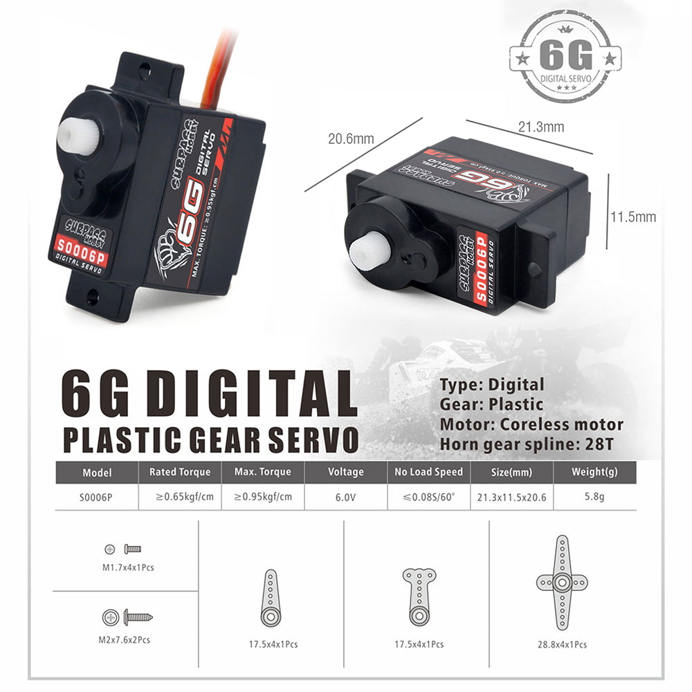 SURPASS HOBBY Plastic Gear Digital Servo