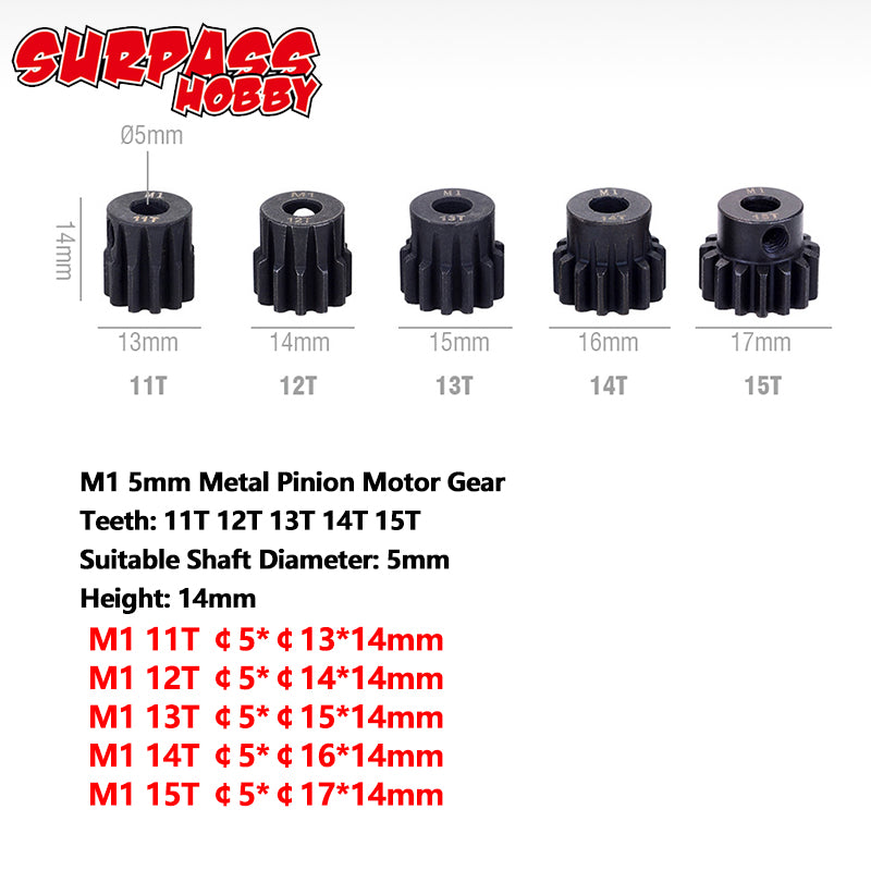 SURPASS HOBBY Metal Pinion Motor Gear