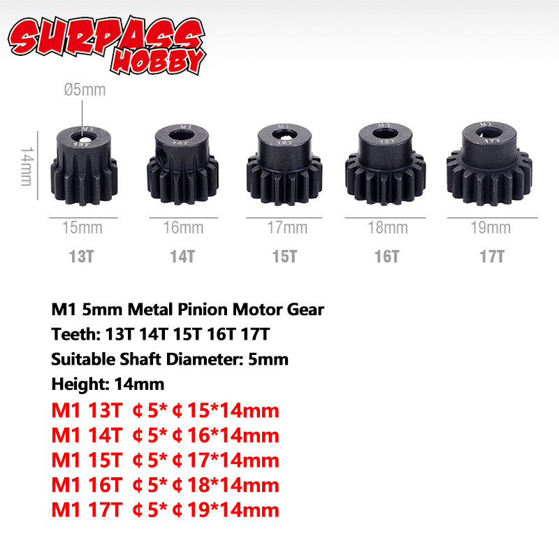SURPASS HOBBY Metal Pinion Motor Gear