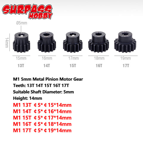 SURPASS HOBBY Metal Pinion Motor Gear