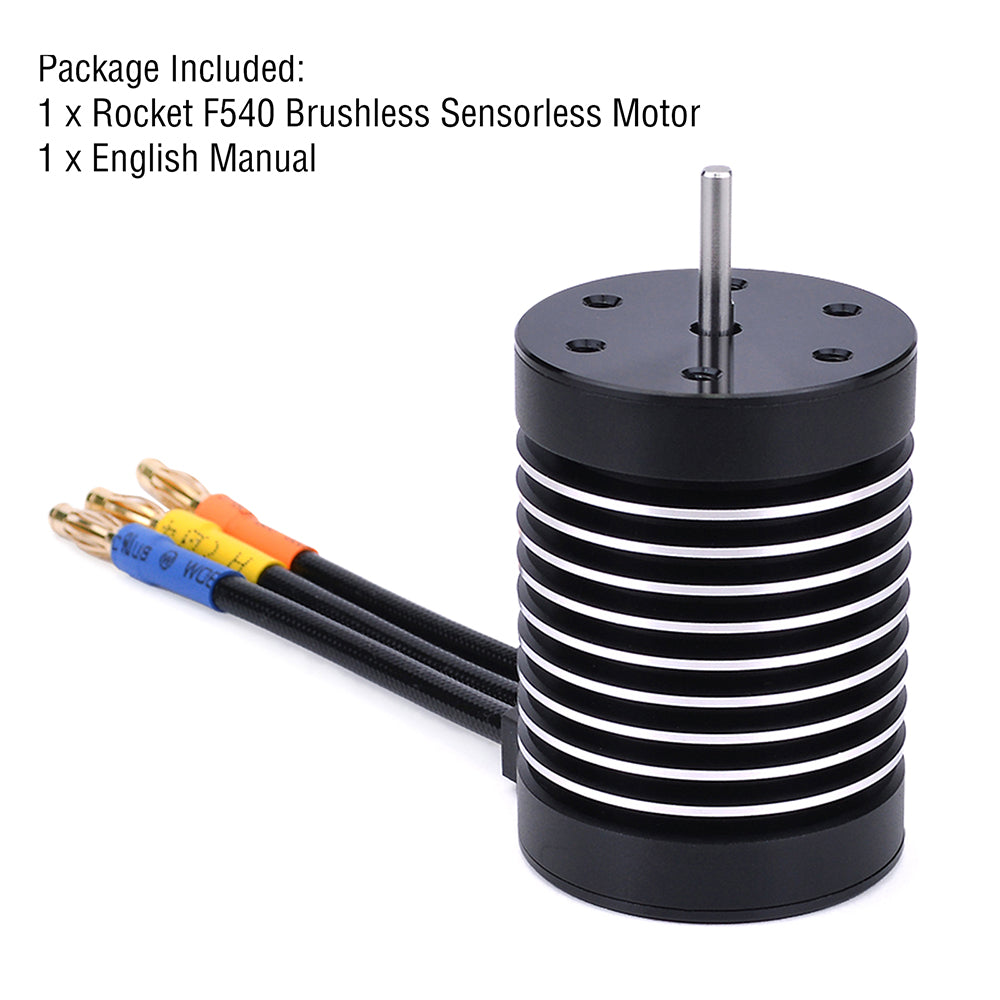 Brushless Motor 5900KV 1/10 - Rocket F540 Waterproof Sensorless