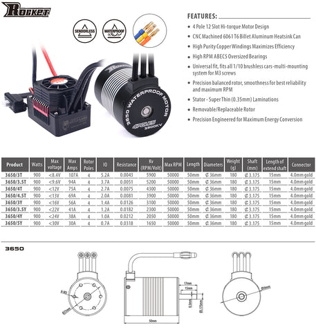 SURPASS HOBBY 25A Waterproof Brushless ESC with T Plug