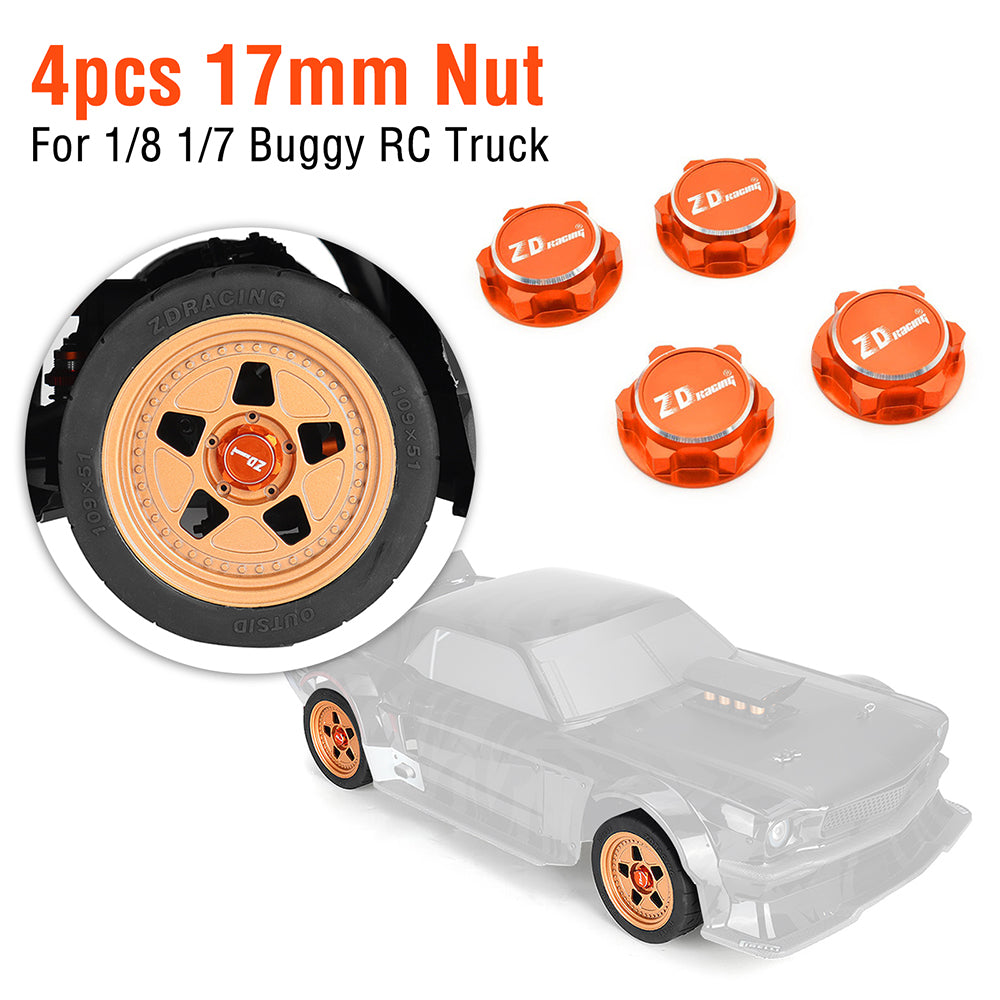 ZD Racing 150/155/170mm Wheels & Tires 17mm Hex for 1/8 Monster Truck