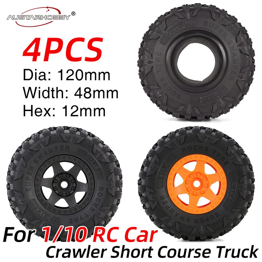 AUSTARHOBBY 2.2 inch Short Course Truck Tires 120*48mm 4