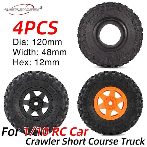 AUSTARHOBBY 2.2 inch Short Course Truck Tires 120*48mm 4
