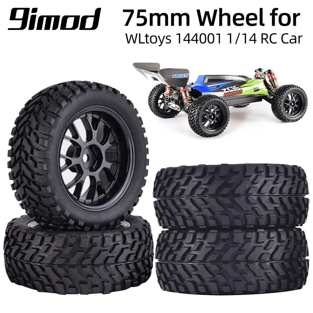 1/10 RC On-Road Buggy Tires with Foam Inserts (Flag Pattern)