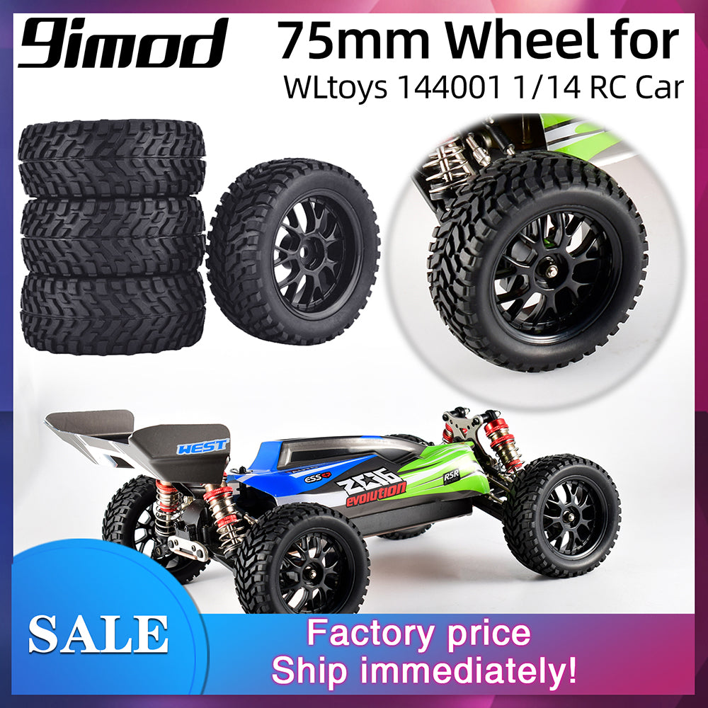 1/10 RC On-Road Buggy Tires with Foam Inserts (Flag Pattern)