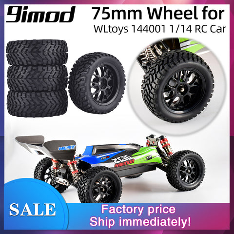 1/10 RC On-Road Buggy Tires with Foam Inserts (Flag Pattern)