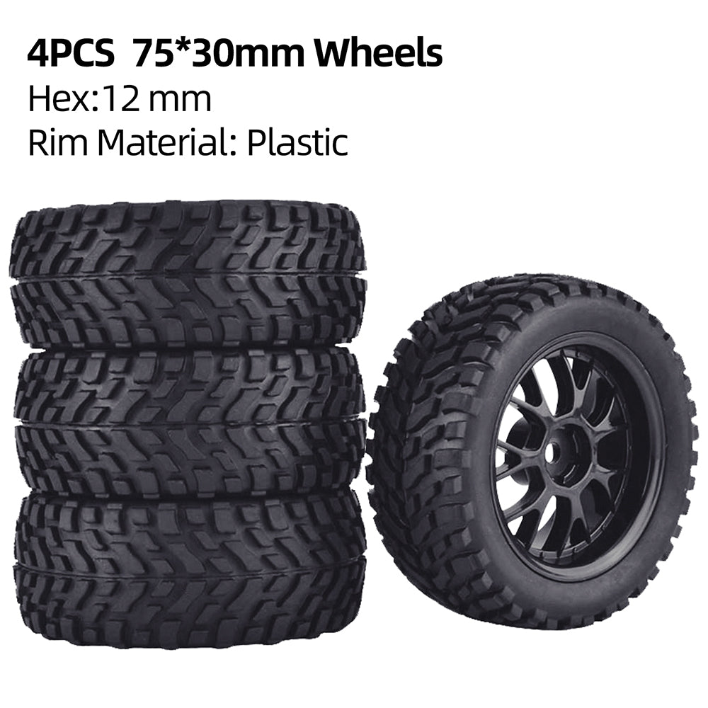 1/10 RC On-Road Buggy Tires with Foam Inserts (Flag Pattern)
