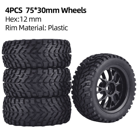 1/10 RC On-Road Buggy Tires with Foam Inserts (Flag Pattern)