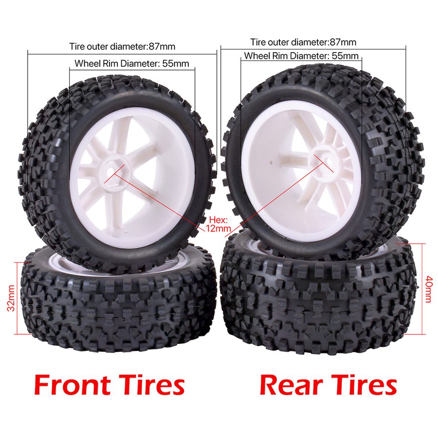 RC Racing 1/10 Off-Road Buggy Wheels Y10421W Y10421B