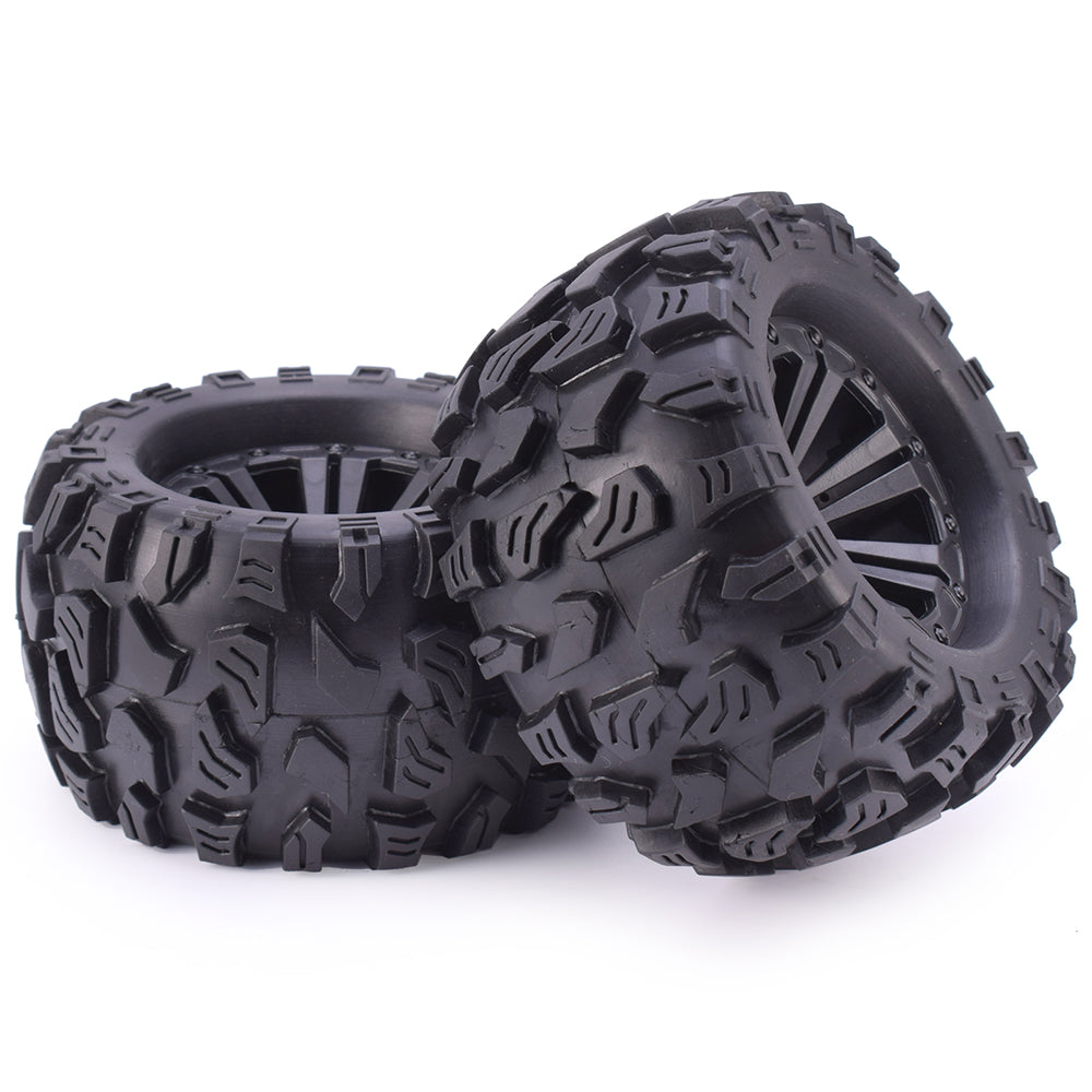 ZD Racing 1/10 Monster Truck Wheels & Tires with 12mm Hex (2 Pairs)