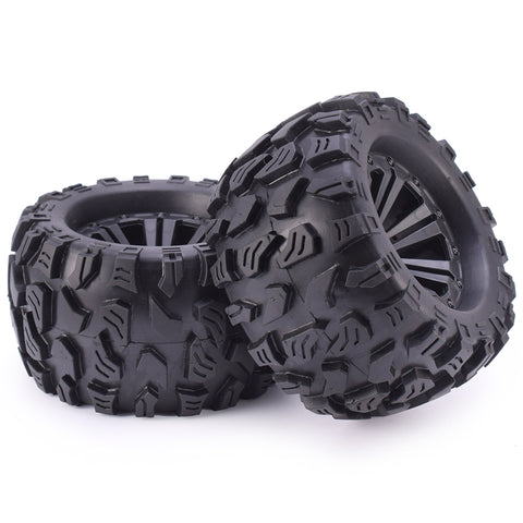 ZD Racing 1/10 Monster Truck Wheels & Tires with 12mm Hex (2 Pairs)