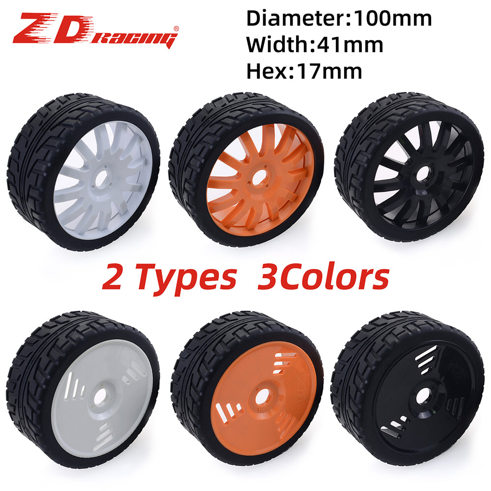 ZD Racing 100mm Rubber Tyres Wheels 17mm Hex