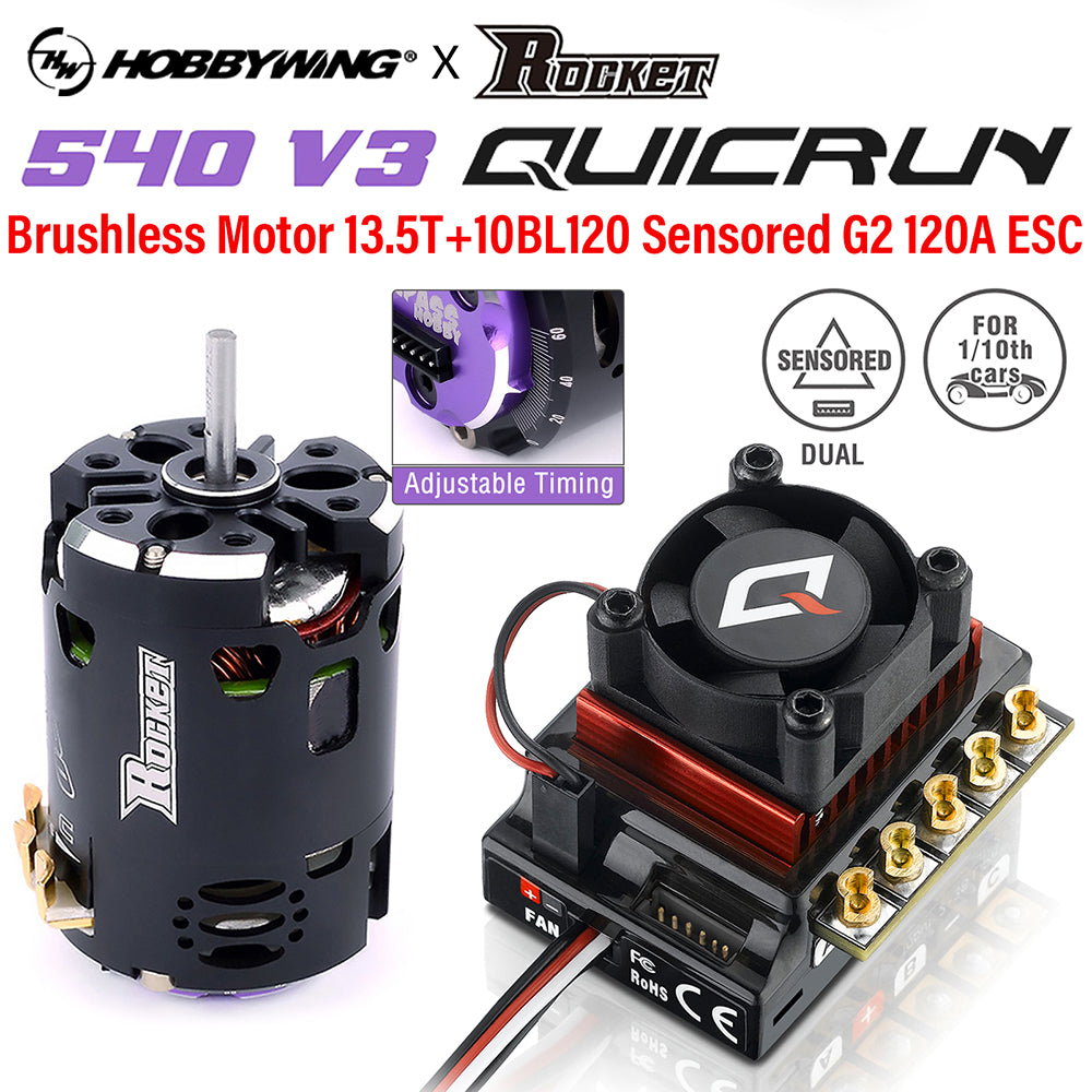 ROCKET-RC 540 V3 Sensored Competition Brushless Motor