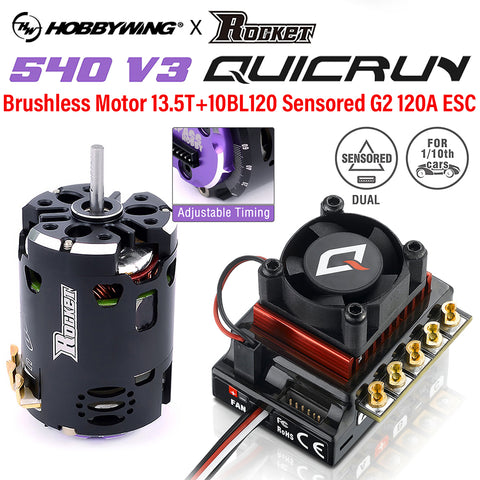 ROCKET-RC 540 V3 Sensored Competition Brushless Motor