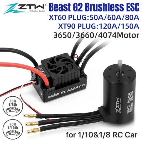 ZTW Beast G2 Series ESC / Combo 1/10 1/8