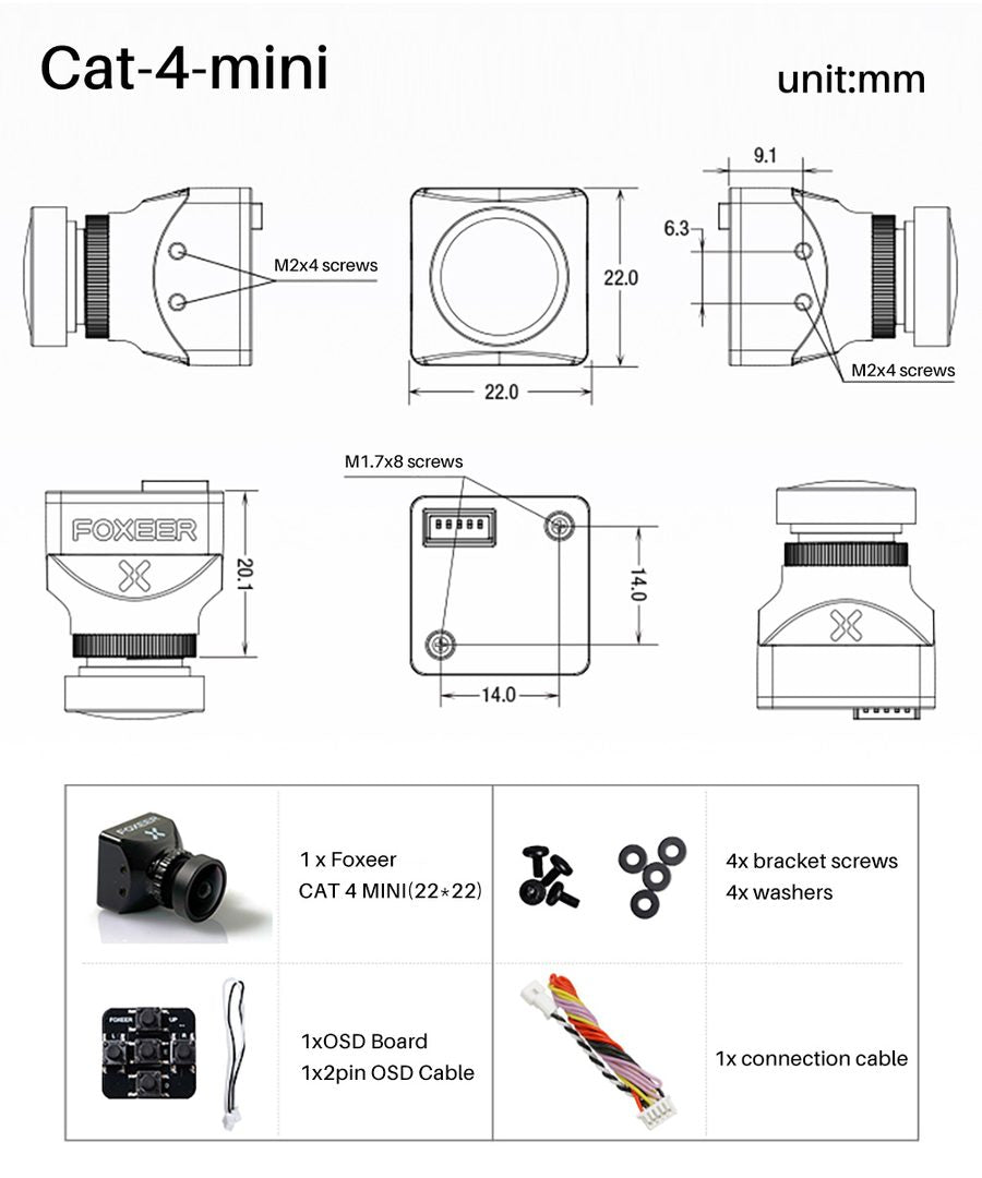 Foxeer CAT4 Micro/Mini 4 FPV Camera